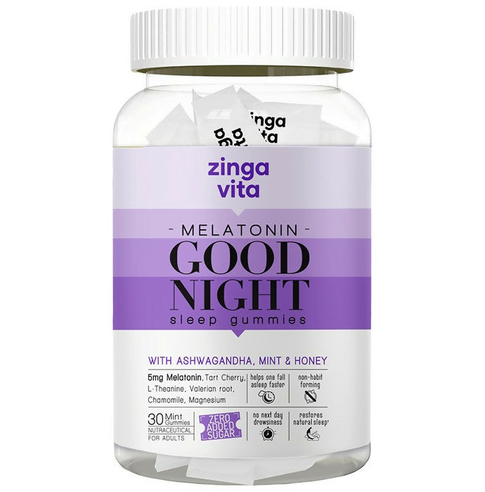 Zingavita Melatonin 5mg Good Night Sleep Gummies 