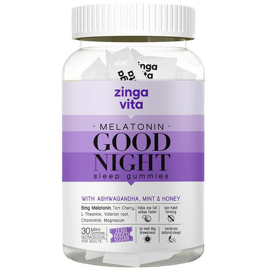 Zingavita Melatonin 5mg Good Night Sleep Gummies 