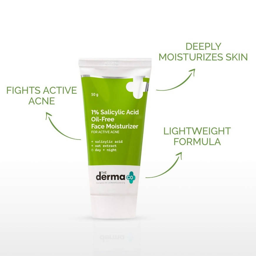 The Derma Co 1% Salicylic Acid Oil-Free Moisturizer For Active Acne  Grab2Buy The Derma Co Grab2Buy