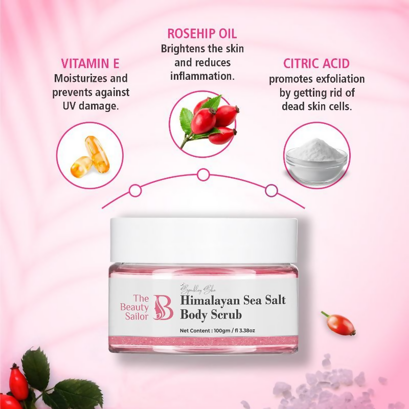 The Beauty Sailor Sparkling Skin Himalayan Sea Salt Body Scrub  Grab2Buy The Beauty Sailor Grab2Buy