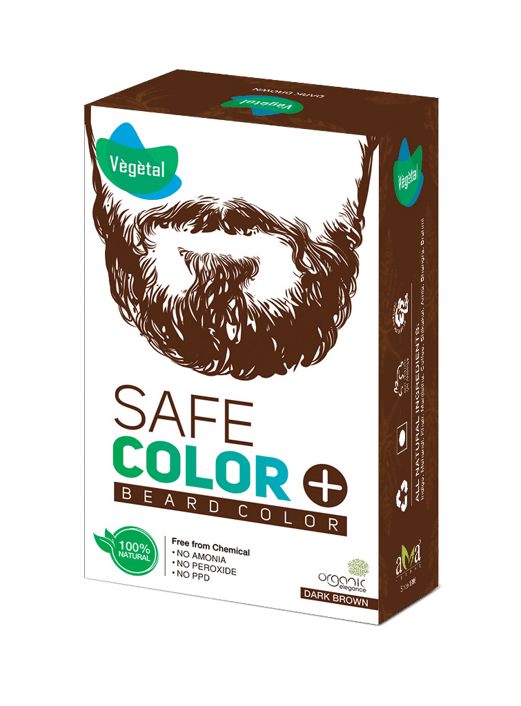 Vegetal Safe Color For Beard - Dark Brown  Grab2Buy Vegetal Grab2Buy