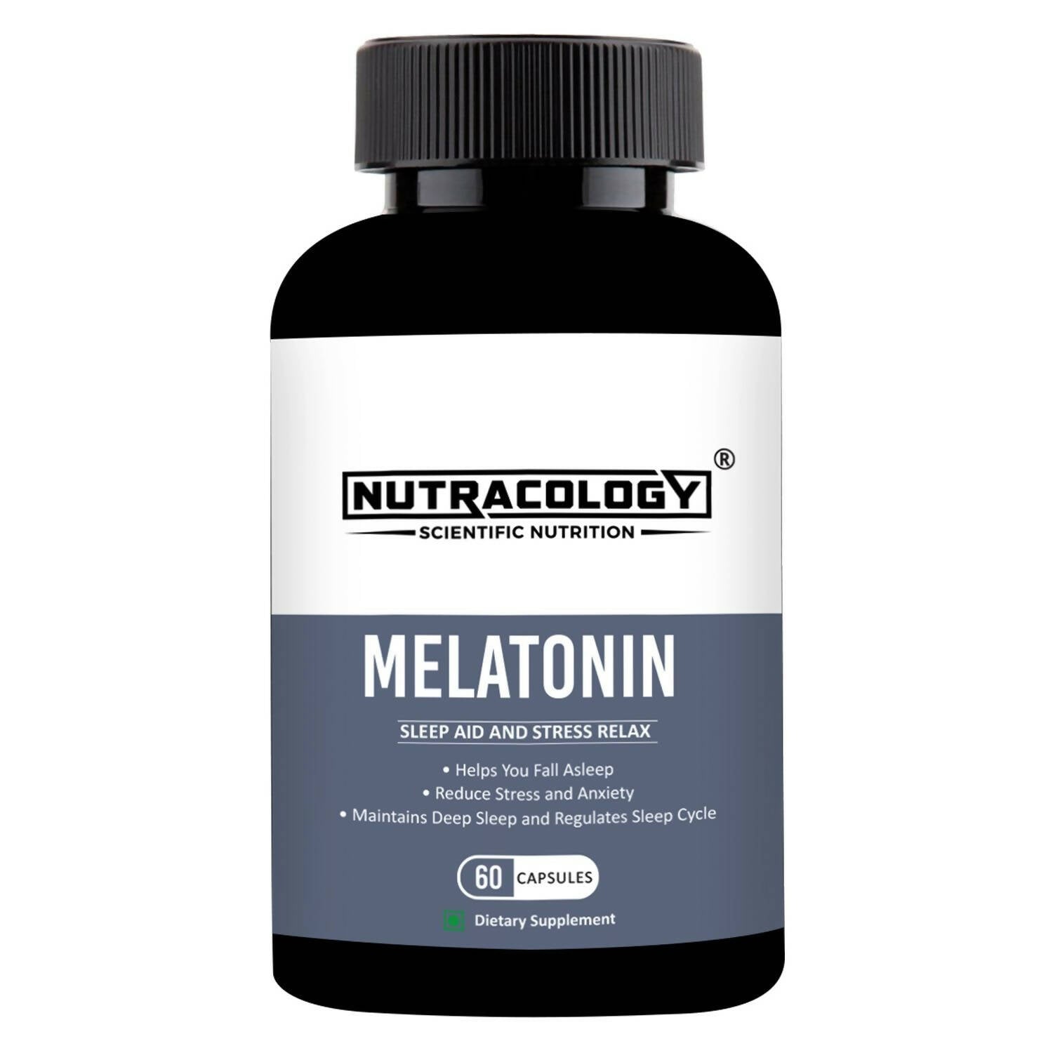Nutracology Melatonin 3 mg Sleep Aid and Stress Relax Sleeping Aid Capsules - Grab2buy