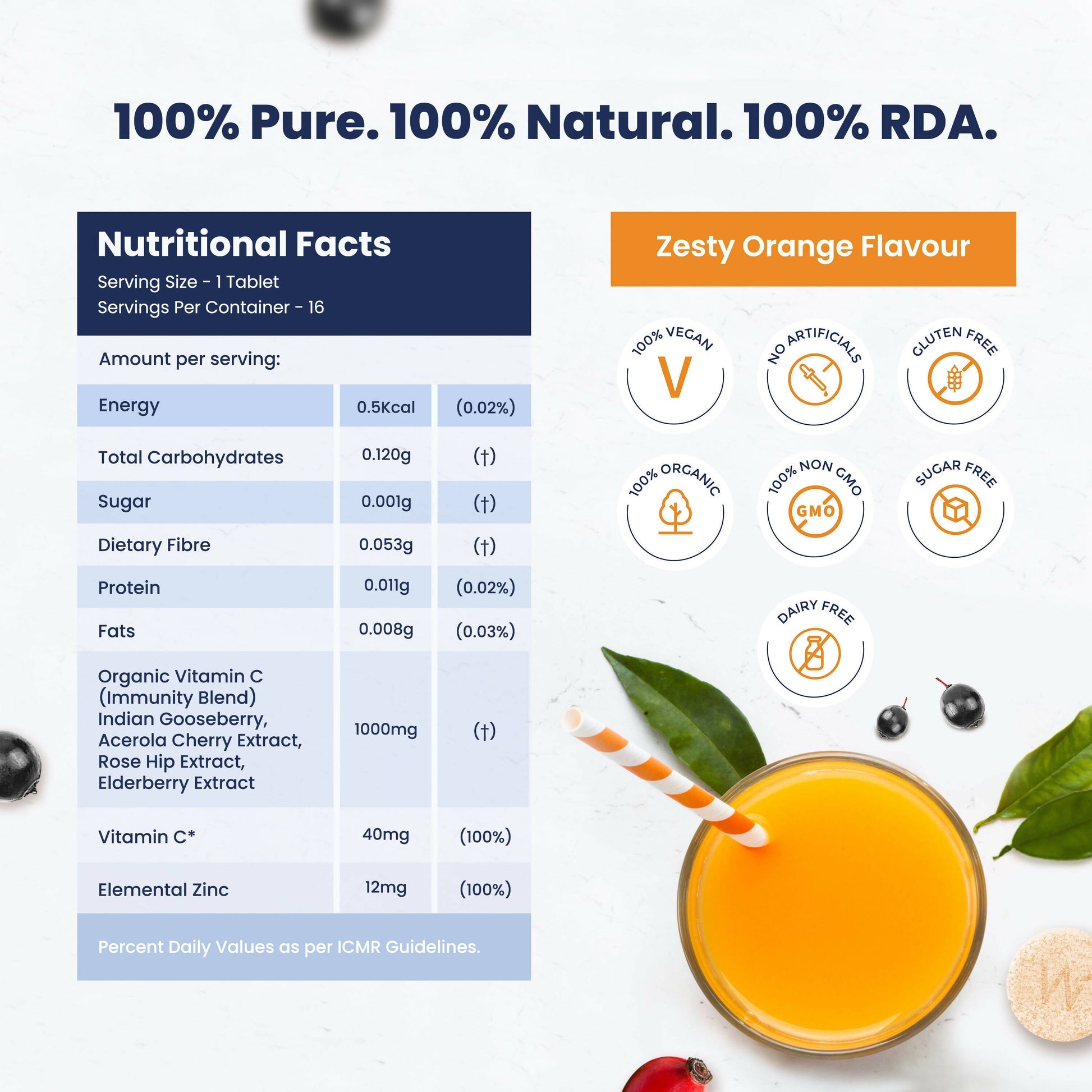 Wellbeing Nutrition Organic Vitamin C + Zinc Effervescent Tablets  Grab2Buy Wellbeing Nutrition Grab2Buy