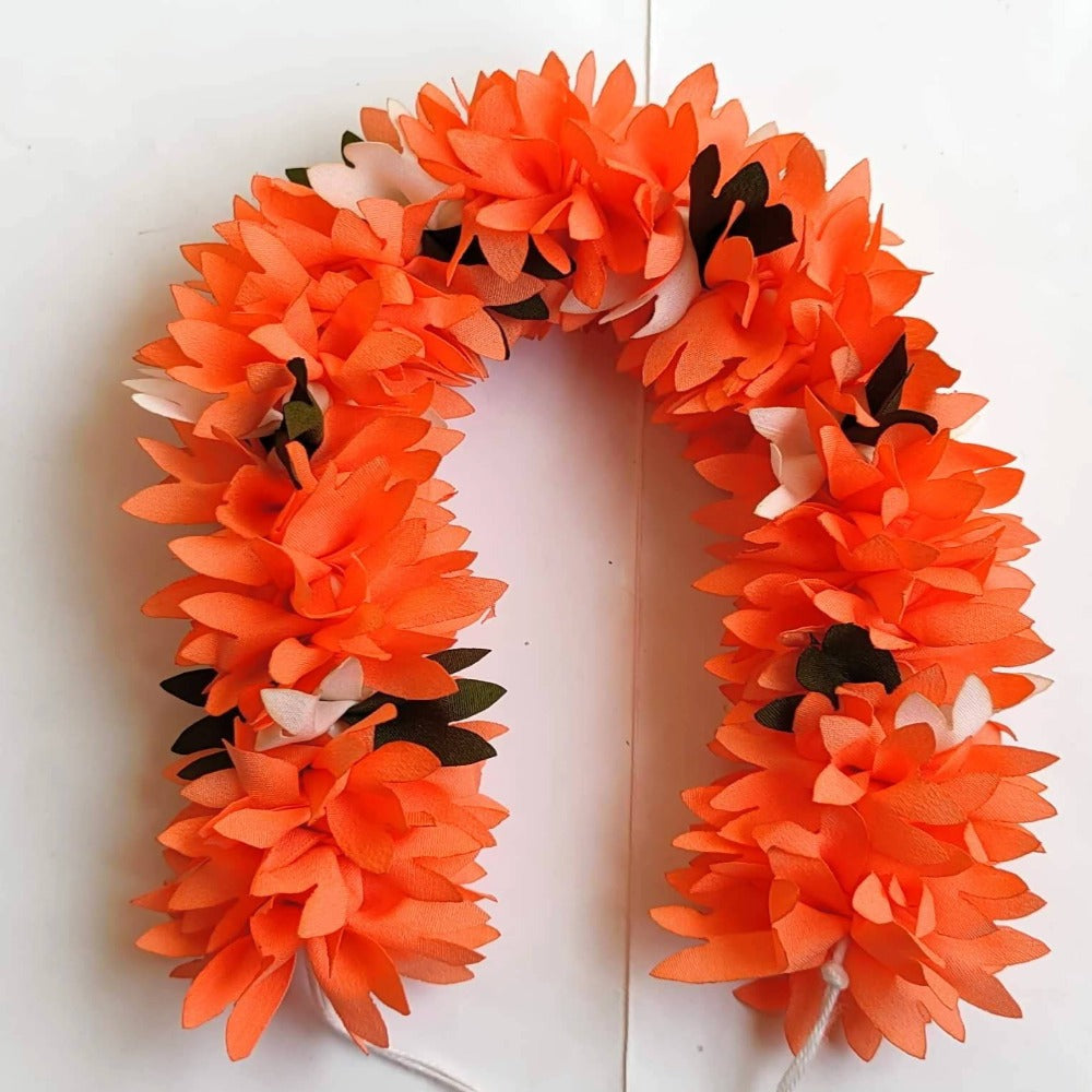 Orange Fabric Reusable Gajra