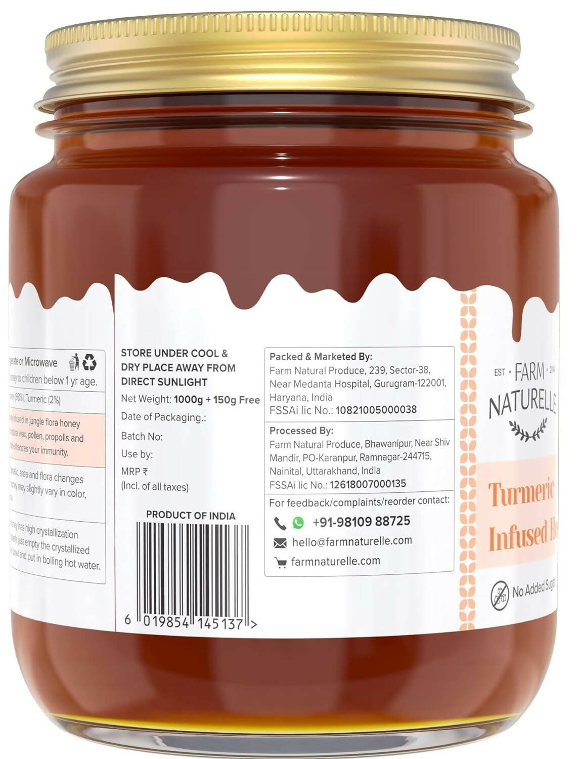 Farm Naturelle Turmeric Infused Honey - Grab2buy