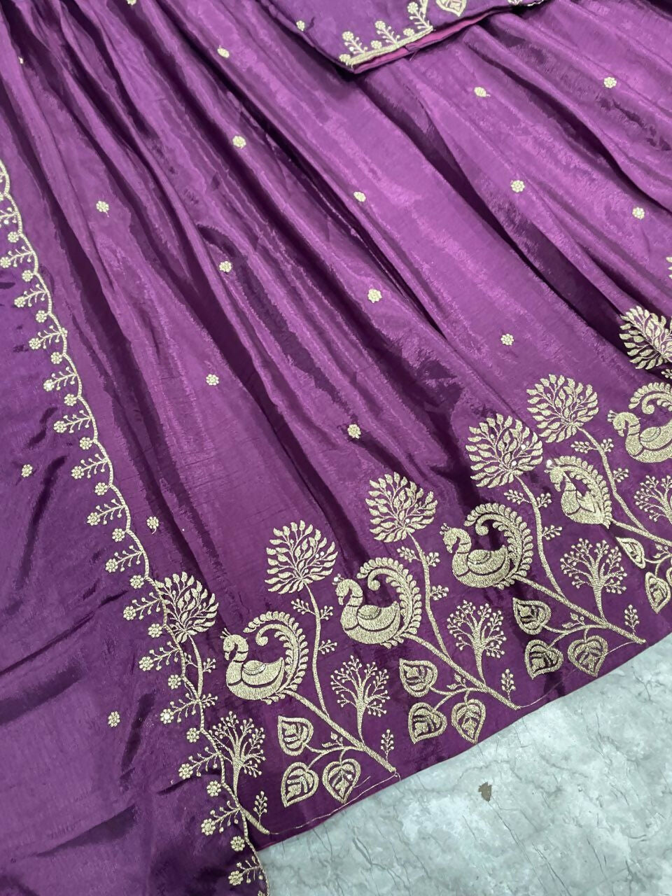 Teeya Creation New Womens Beautiful Fully Stitched Designer Lehenga Choli With Embroidered Dupatta - Wine