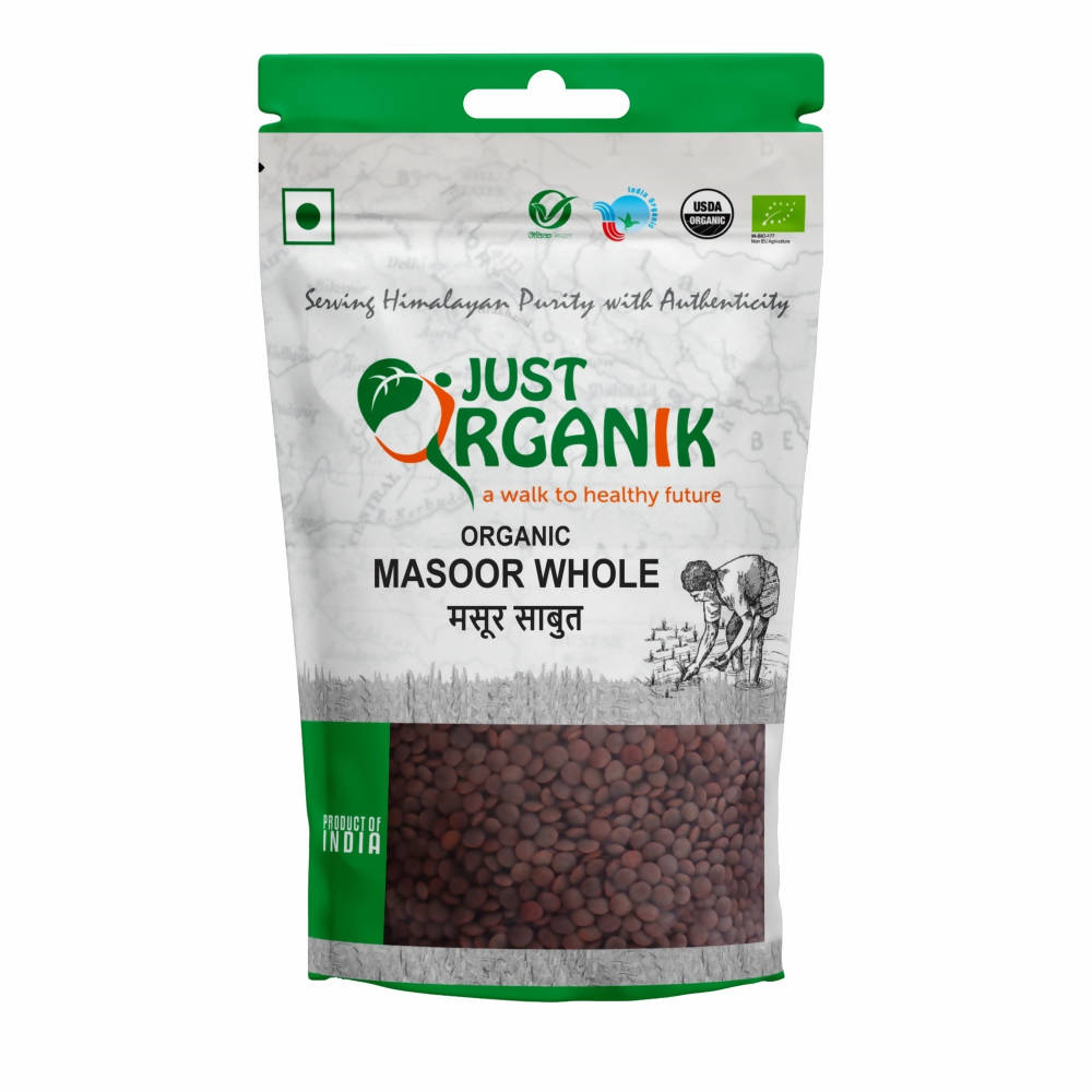 Just Organik Masoor Whole (Kali Masoor) - Grab2buy
