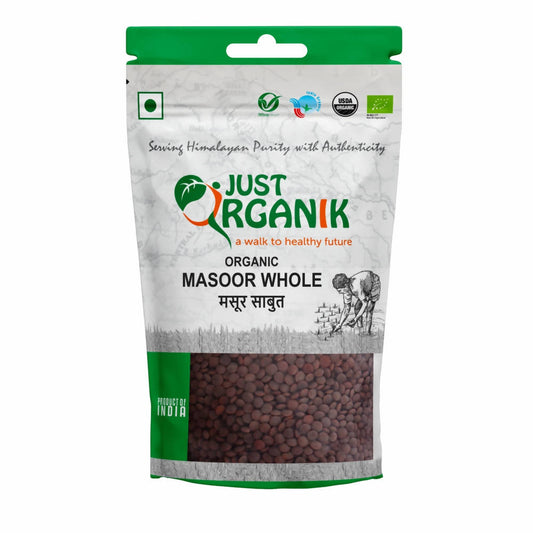 Just Organik Masoor Whole (Kali Masoor) - Grab2buy