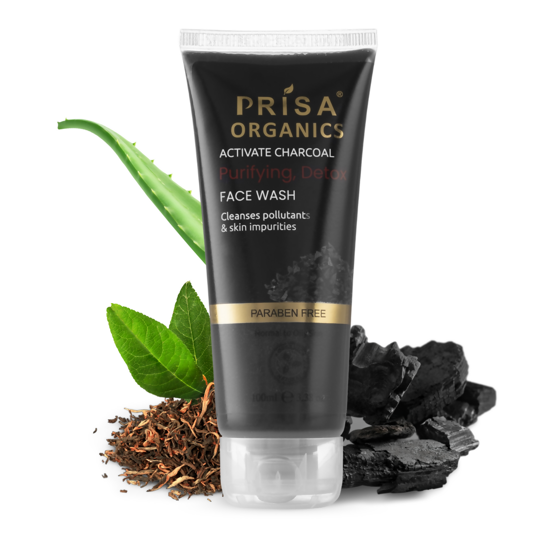 Prisa Organics Activated Charcoal Purifying Face Wash - Grab2buy
