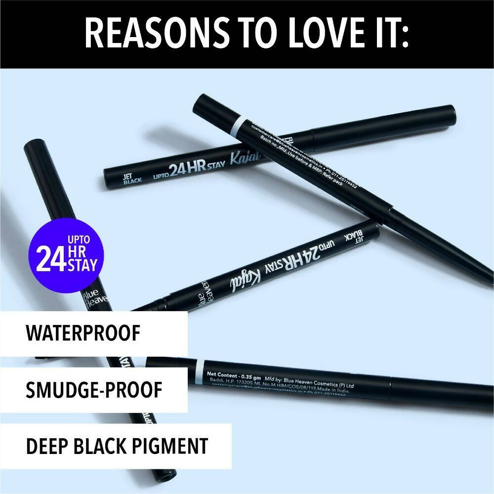 Blue Heaven 24 HR Stay Kajal - Jet Black - Grab2buy