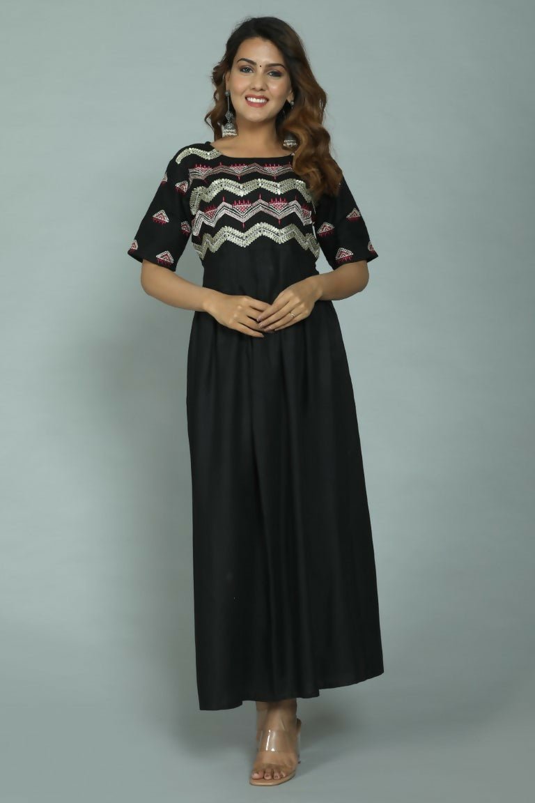 Alvano Printed Stylish Anarkali Kurti for Women and Girls Rayon Embroidery