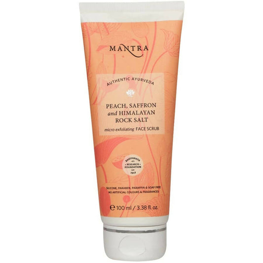 Mantra Herbal Peach, Saffron and Himalayan Rock Salt Micro Exfoliating Face Scrub 