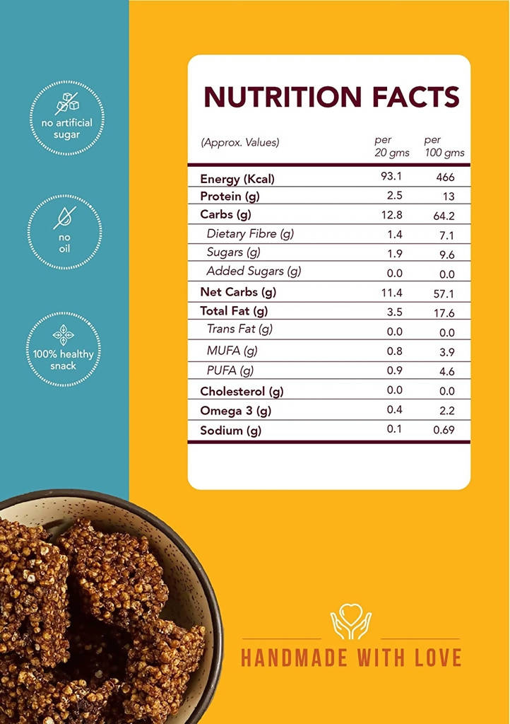 SnacQ Quinoa Crunch Dark Chocolate 