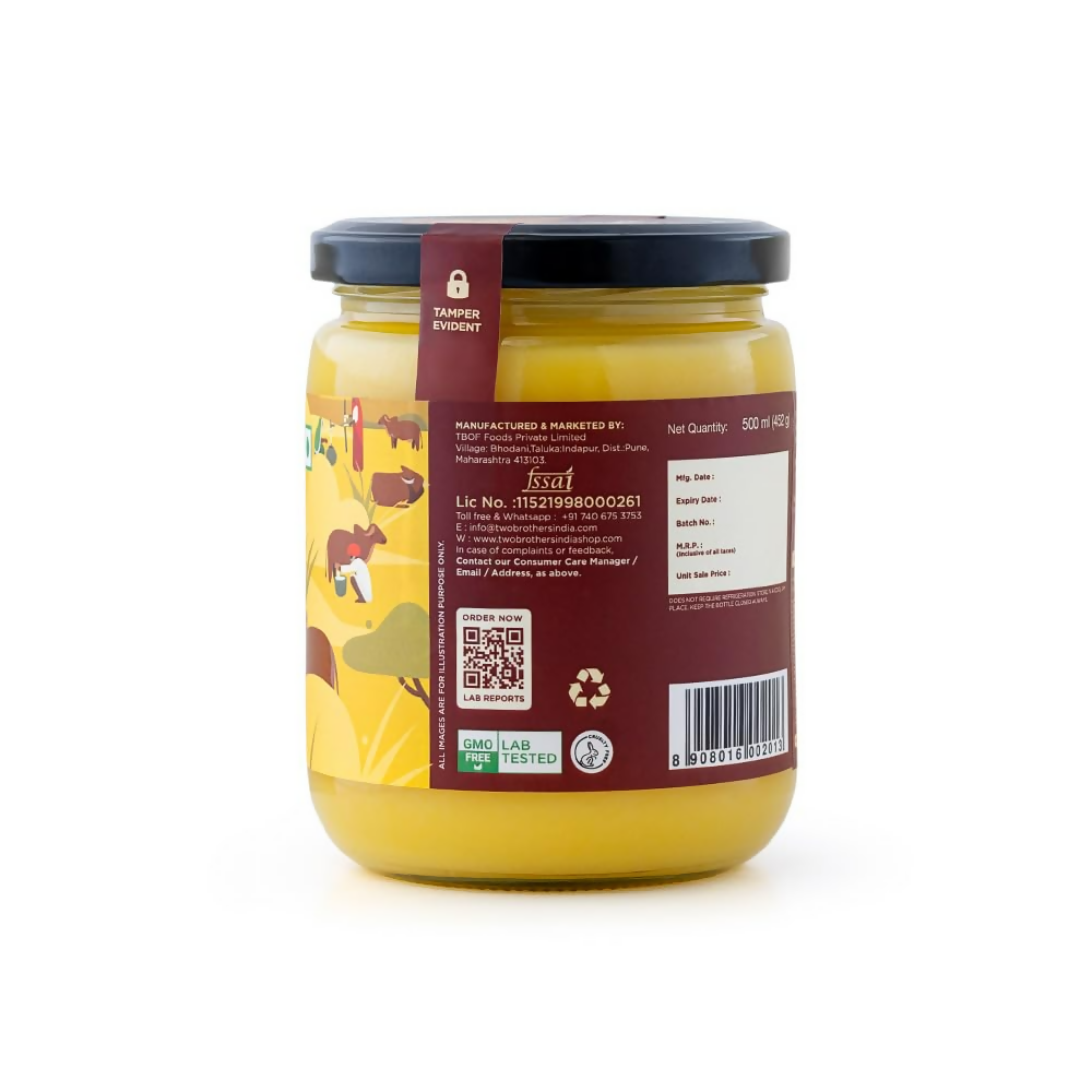 Two Brothers Organic Farms A2 Ghee Butter Organic Grass Fed From Gir Cow 
