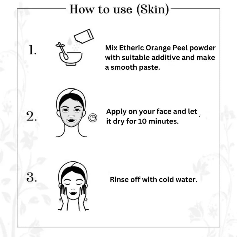 Etheric Orange Peel Powder – Natural Skin Brightening & Acne Care Face Pack