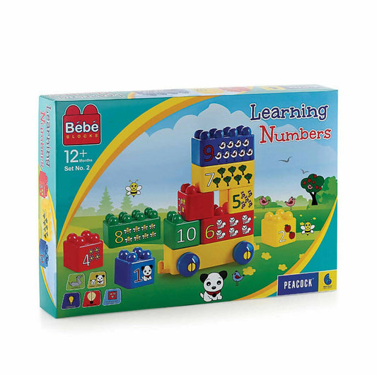 Peacock Learning & Educational Building Interlocking Blocks Set For Kids- Learning Numbers - Grab2buy