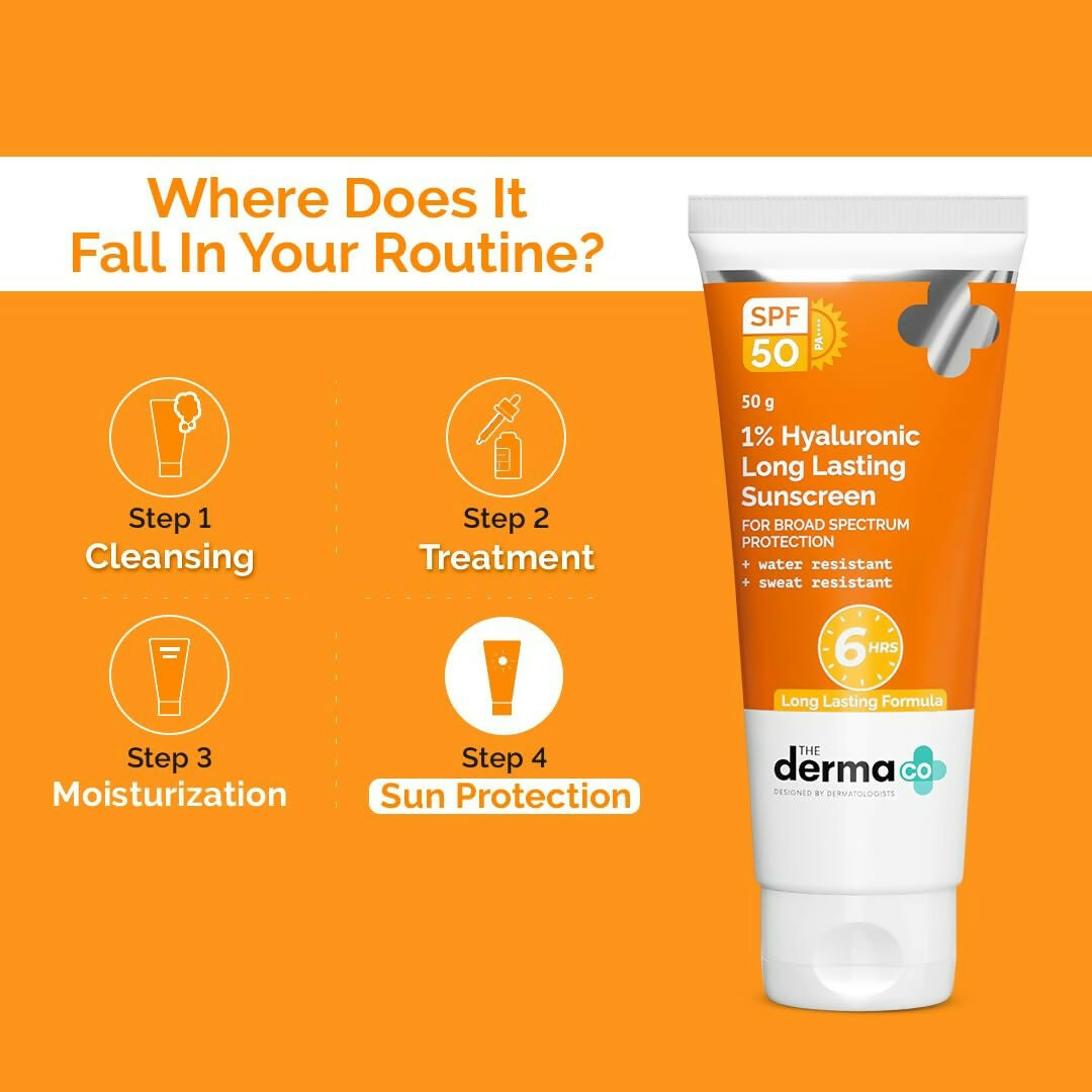 The Derma Co 1% Hyaluronic Long Lasting Sunscreen SPF 50 Pa++++  Grab2Buy The Derma Co Grab2Buy