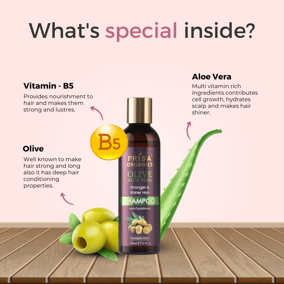 Prisa Organics Olive and Aloe Vera Shampoo - Grab2buy