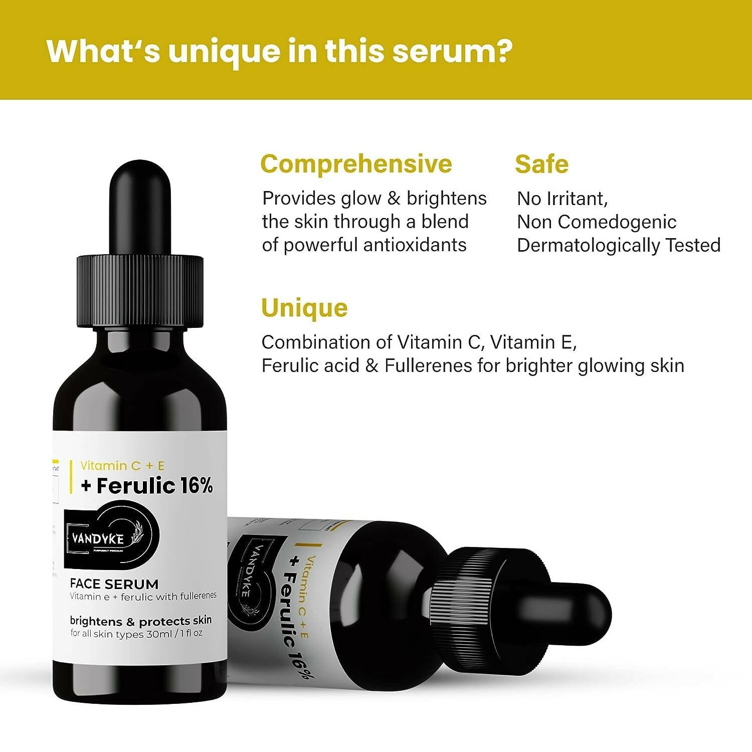 Vandyke Vitamin C + E + Ferulic 16% Face Serum  Grab2Buy Vandyke Grab2Buy