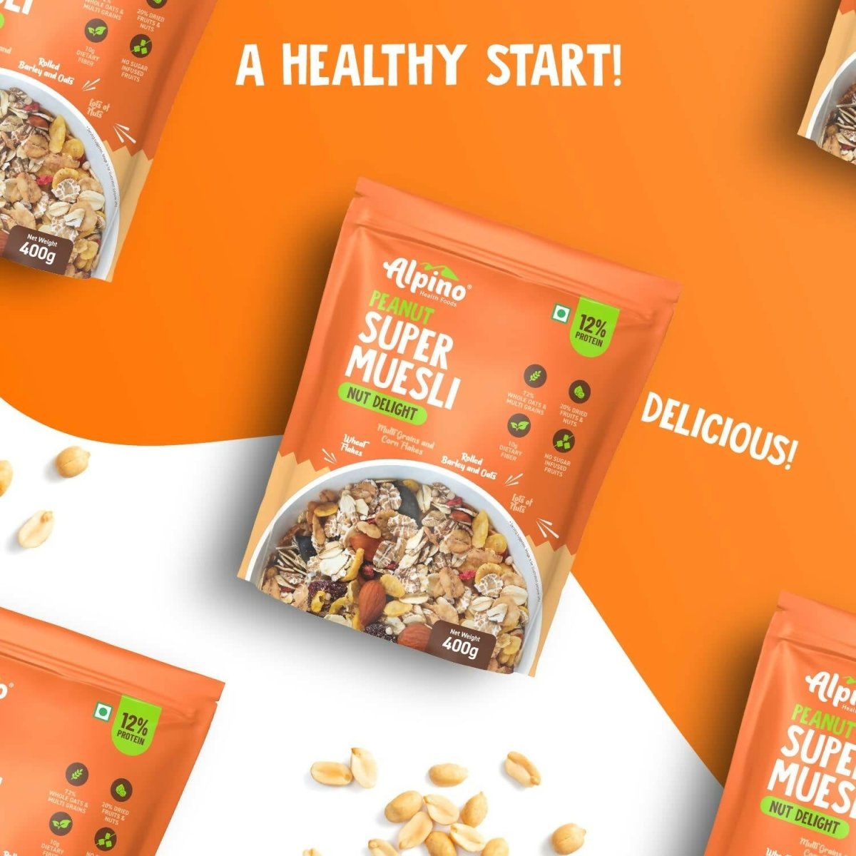 Alpino High Protein Super Muesli Nut Delight - Grab2buy