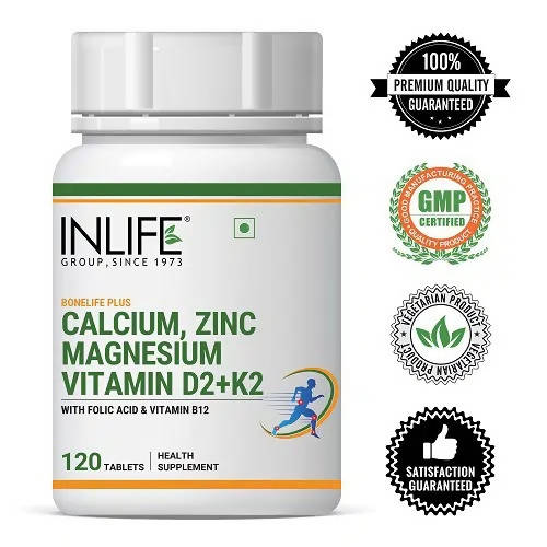 Inlife Calcium Zinc Magnesium Vitamin D2+K2 Tablets 