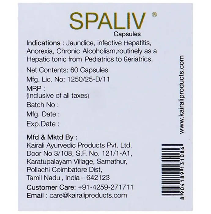 Kairali Ayurvedic Spaliv Capsules - Grab2buy