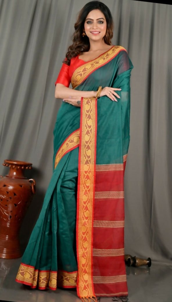 Exclusive Collection Beautiful Khadi Cotton Green Handloom Grab2Buy 