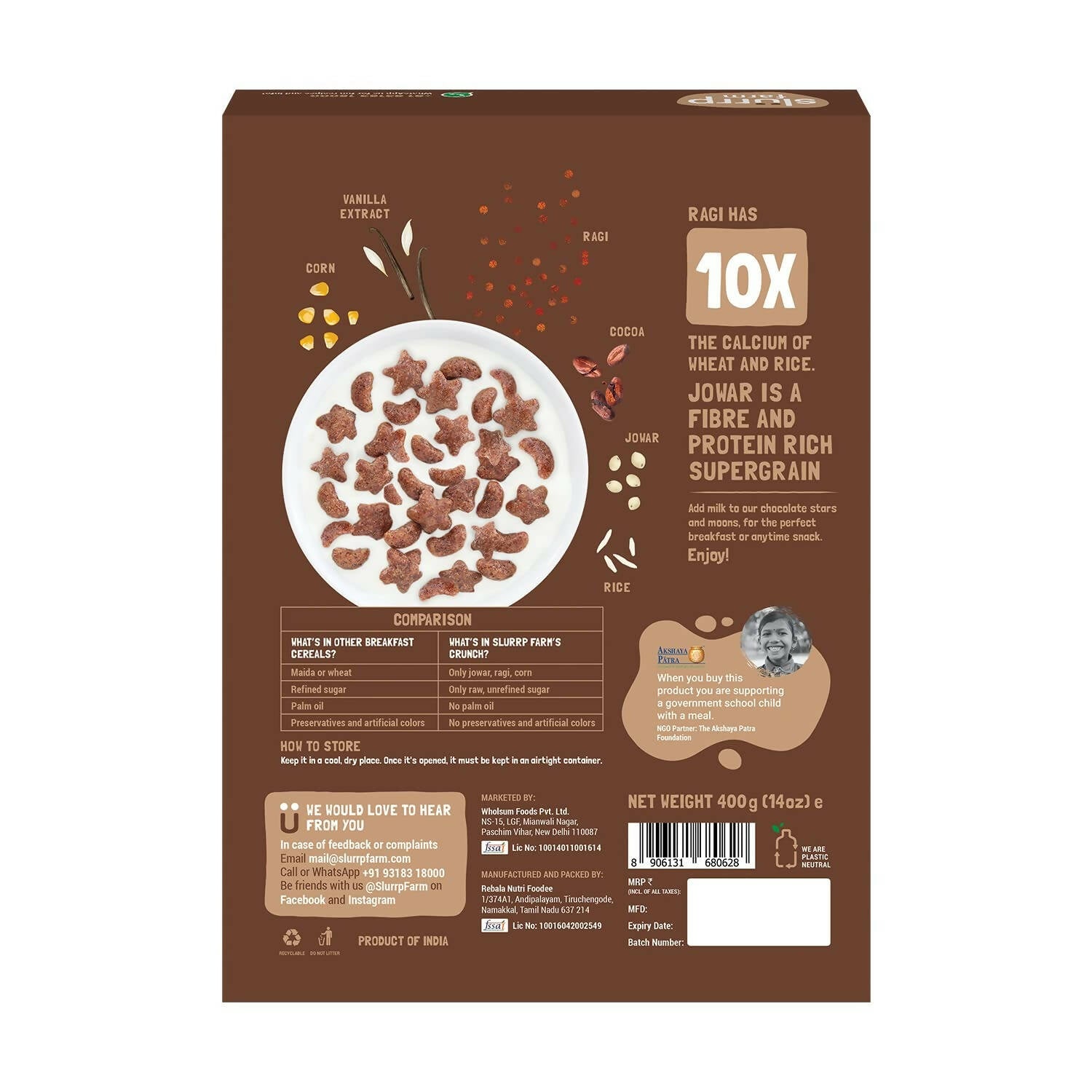 Slurrp Farm Choco Crunch Chocolate Cereal