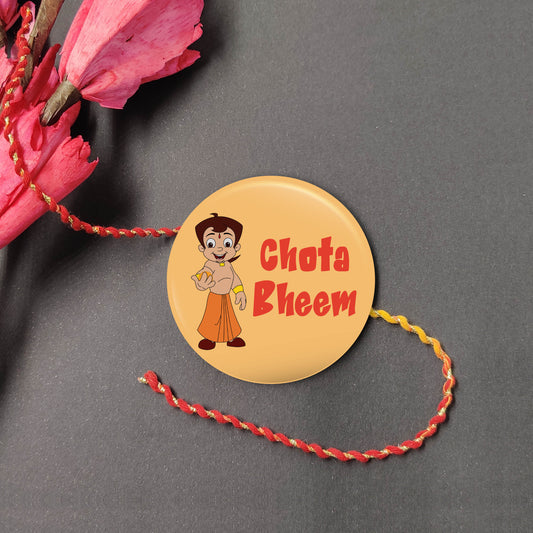 Indianvibez Chota Bheem Metal Rakhi with Fridge Magnet - Kids Rakhi | Grab2Buy