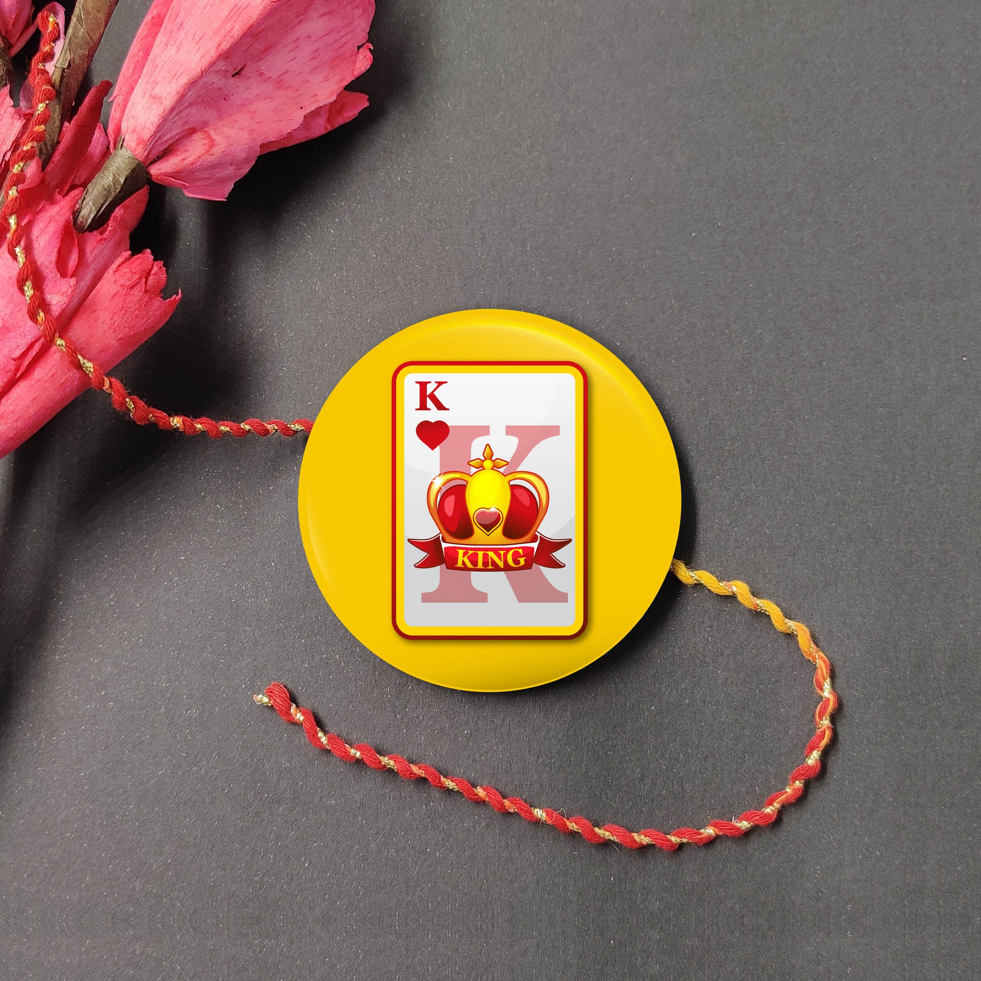 Indianvibez King Bhai Metal Rakhi with Fridge Magnet - Kids Rakhi | Grab2Buy