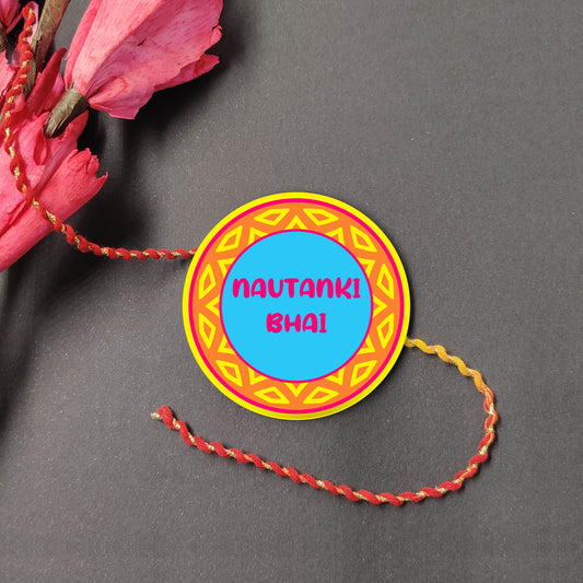 Indianvibez Nautanki Bhai Metal Rakhi with Fridge Magnet - Kids Rakhi | Grab2Buy