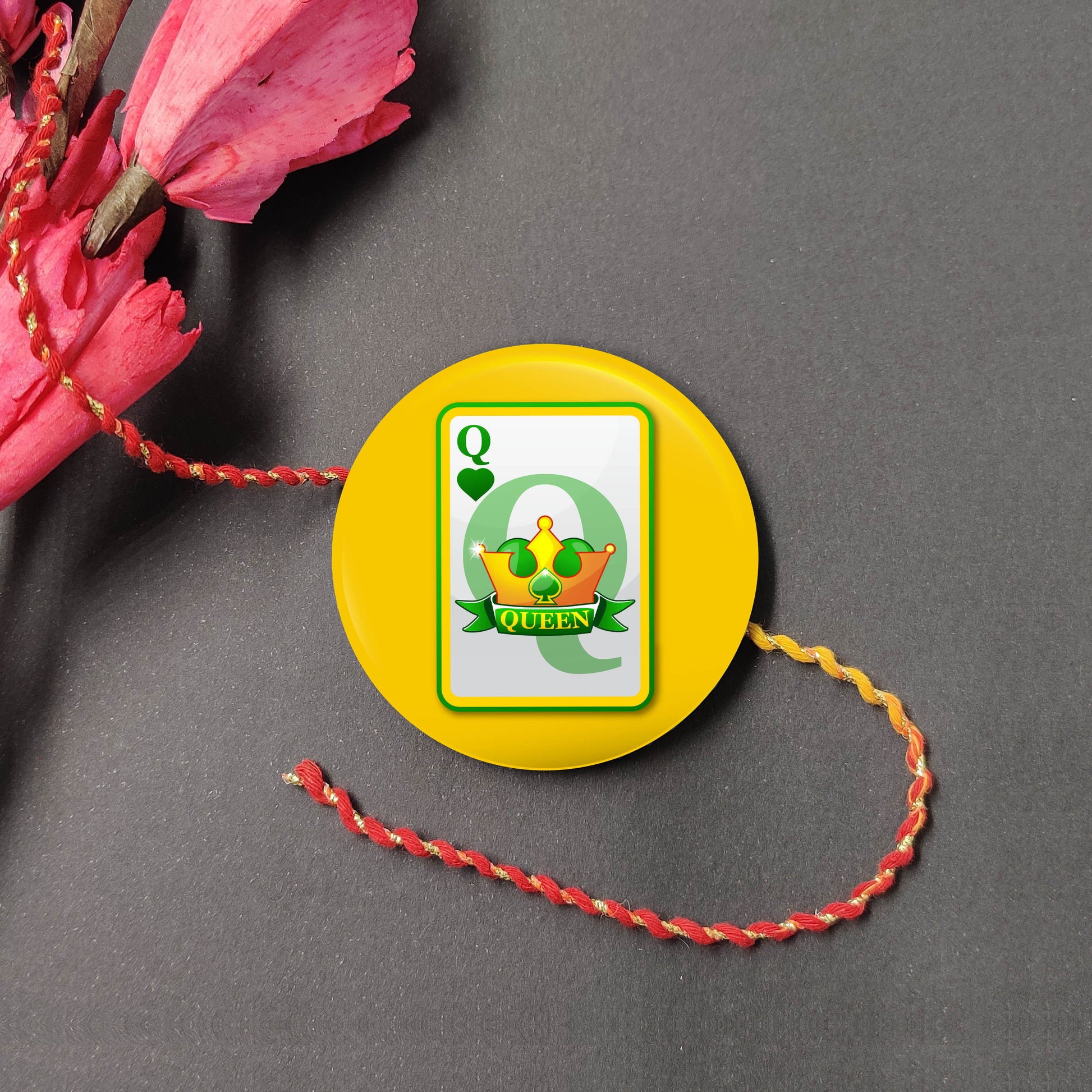 Indianvibez Queen Metal Rakhi/Lumba with Fridge Magnet - Kids Rakhi | Grab2Buy