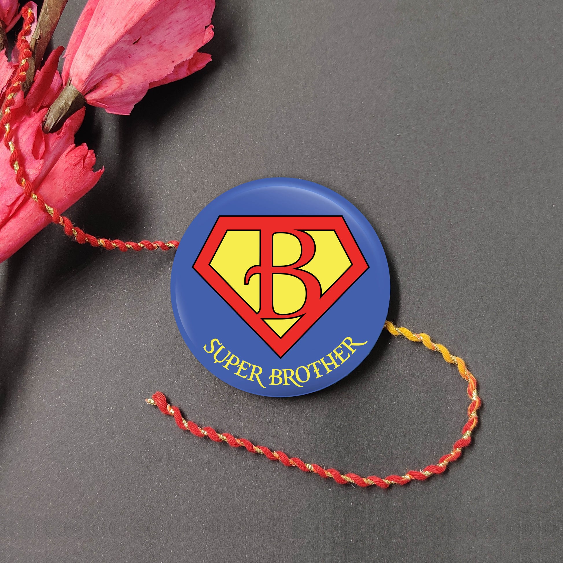 Indianvibez Super Brother Metal Rakhi with Fridge Magnet - Kids Rakhi - Swadesiicart