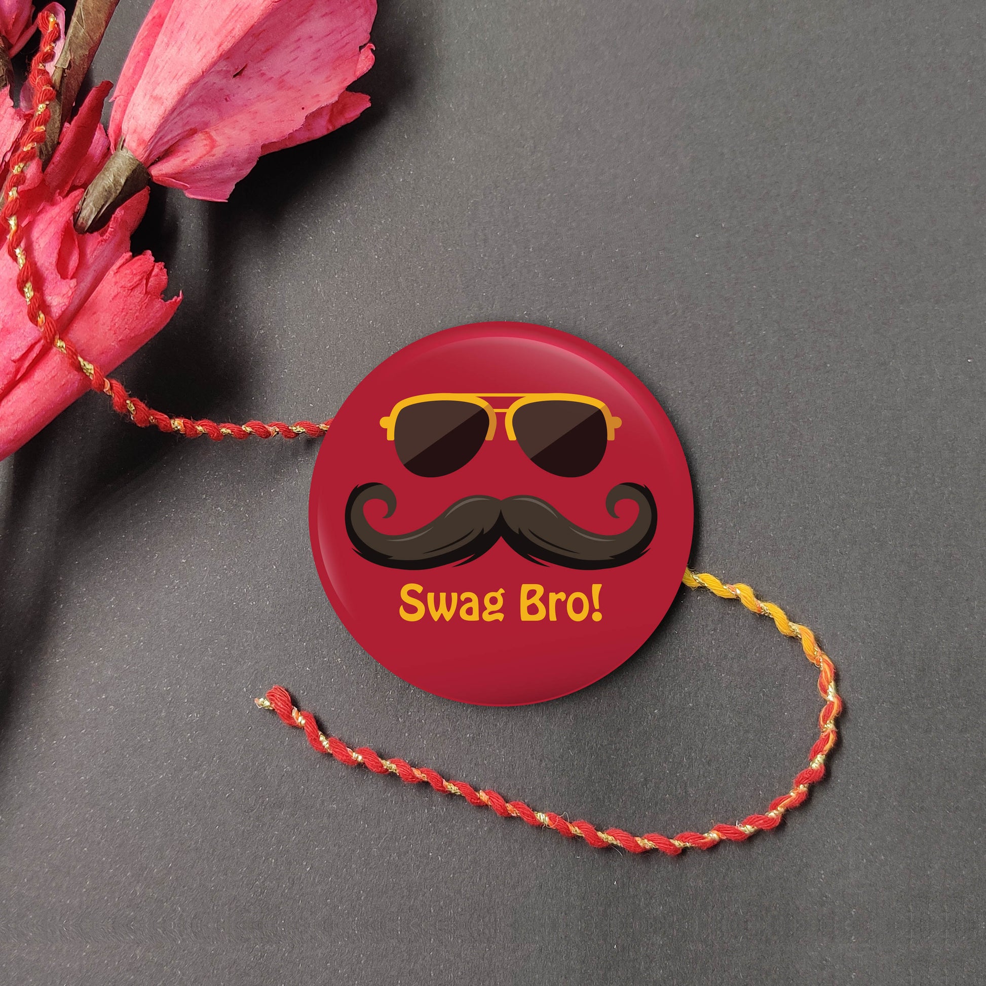 Indianvibez Swag Bro Metal Rakhi with Fridge Magnet - Kids Rakhi | Grab2Buy