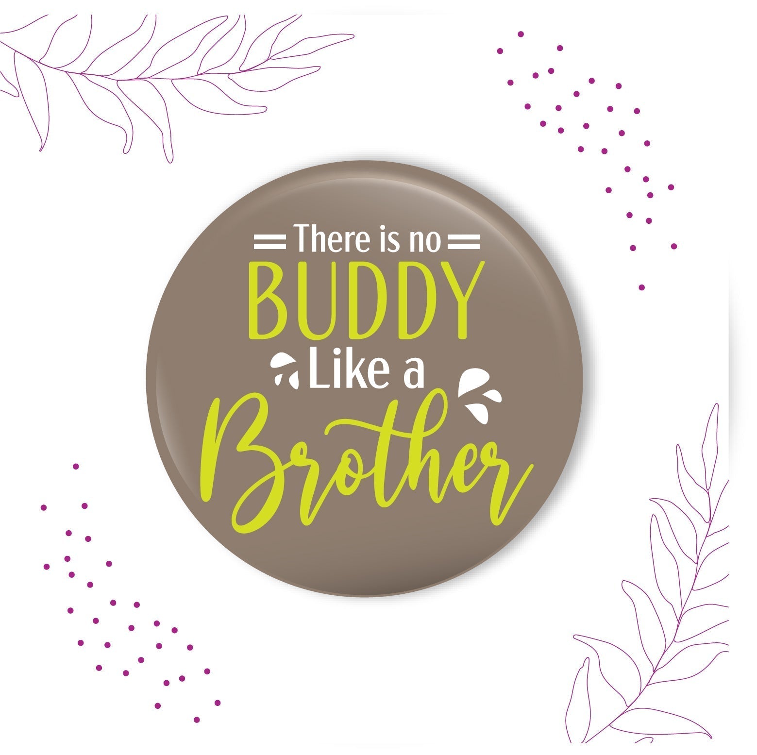 Indianvibez There is no Buddy Like Brother Metal Rakhi with Fridge Magnet - Kids Rakhi - Swadesiicart