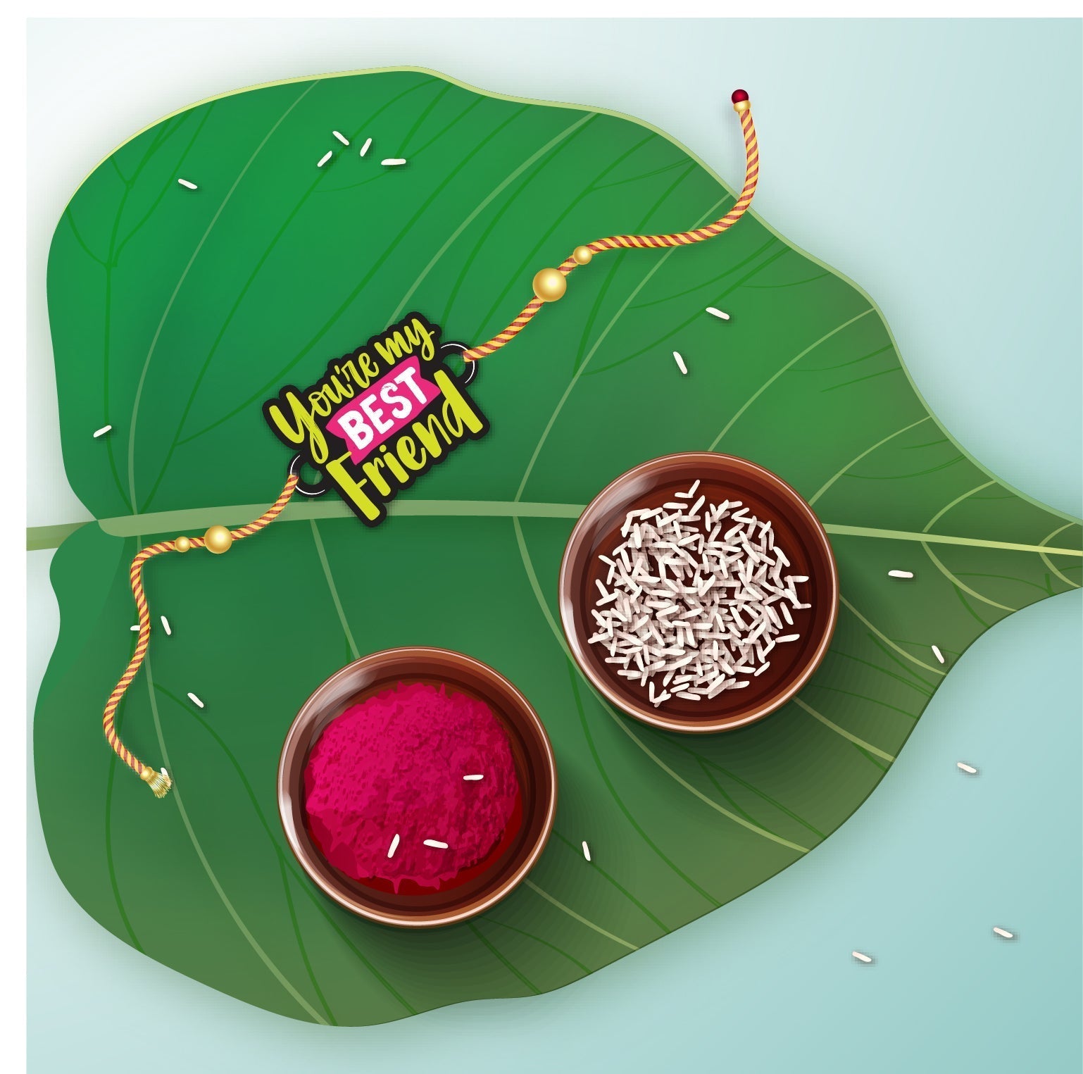 Indianvibez You are my best Friend Wooden Rakhi, Rakhi for Brother India - Kids Rakhi - Swadesiicart