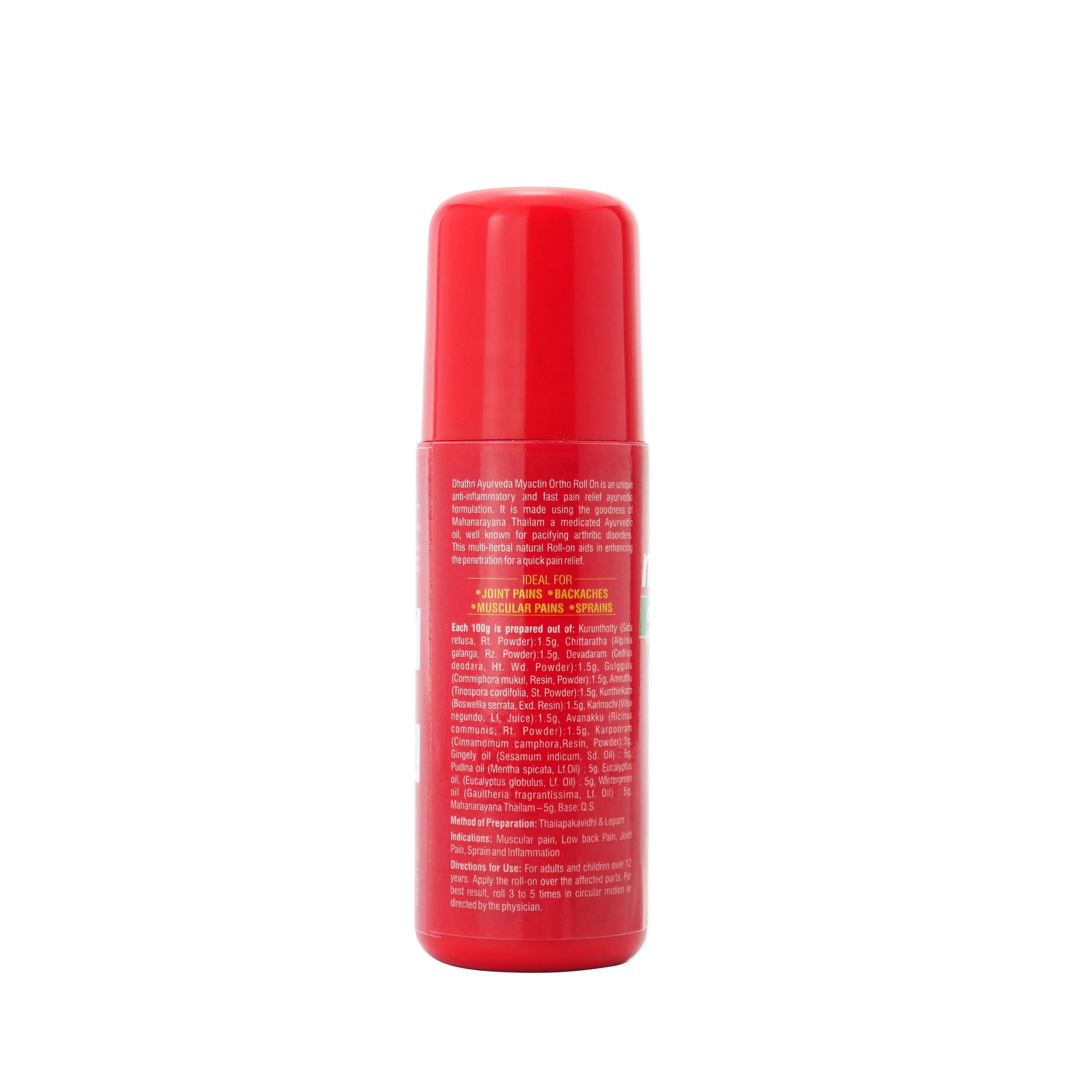 Dhathri Ayurveda Myactin Ortho Roll On For Pain Relief 