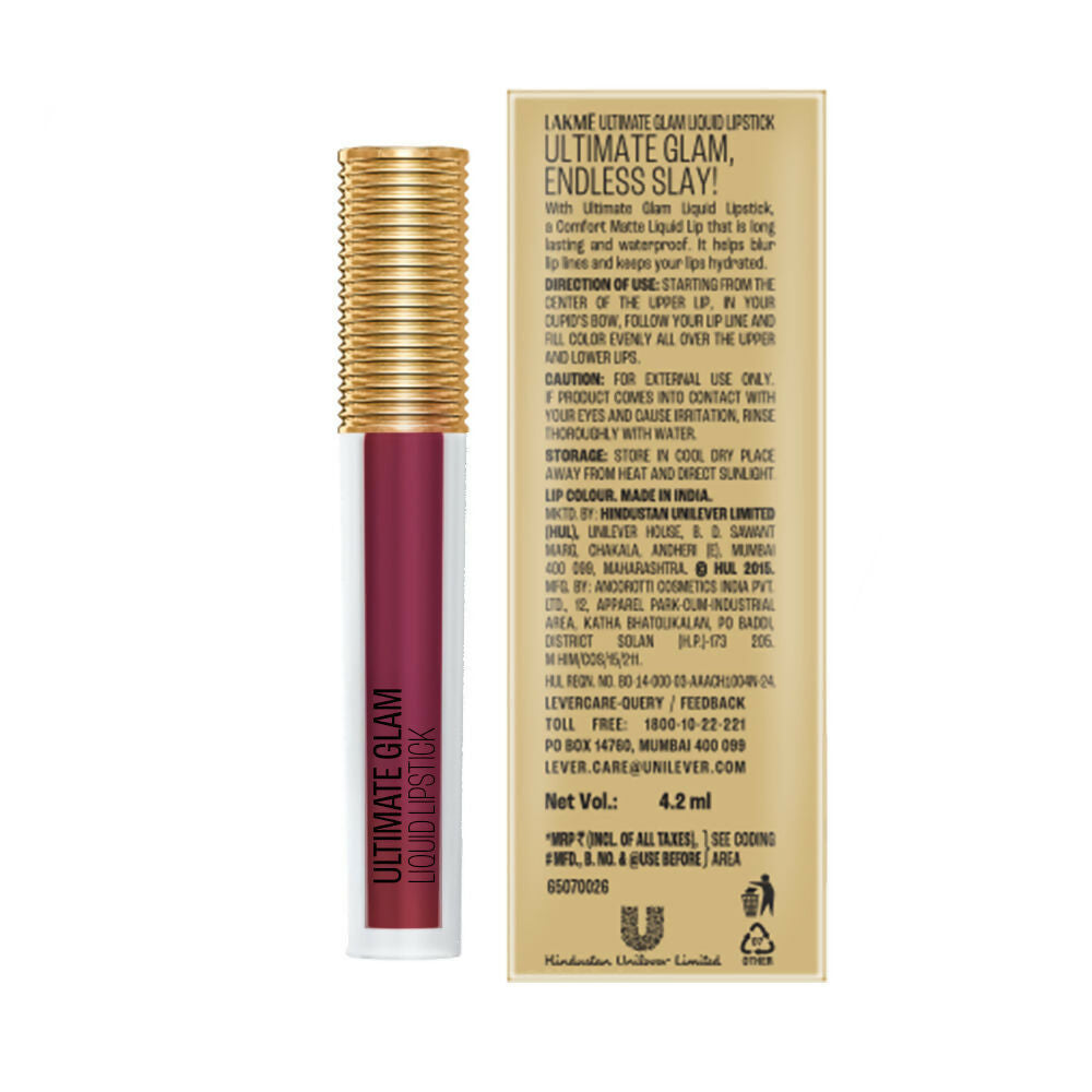 Lakme Ultimate Glam Matte Liquid Lipstick - Nude Dream