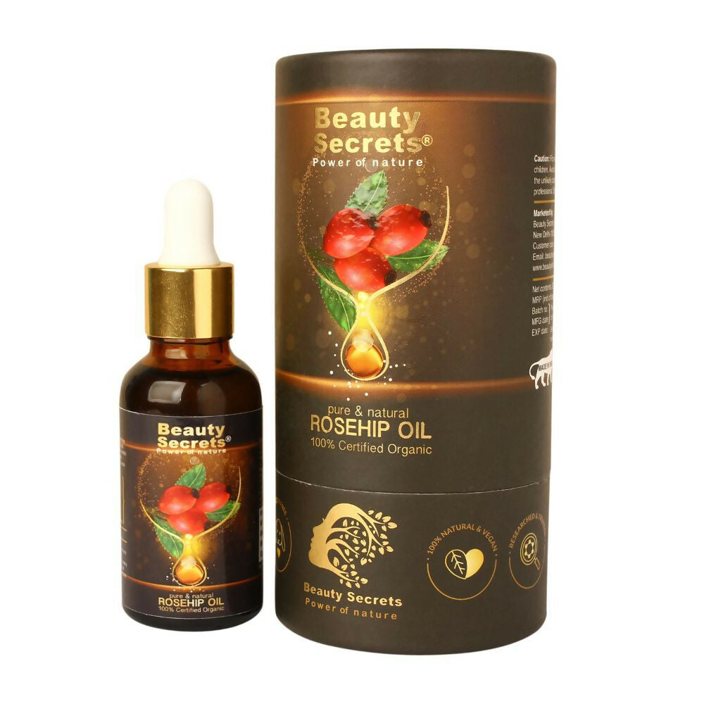 Beauty Secrets Certified Organic Rosehip Oil for Face and Body  Grab2Buy Beauty Secrets Grab2Buy