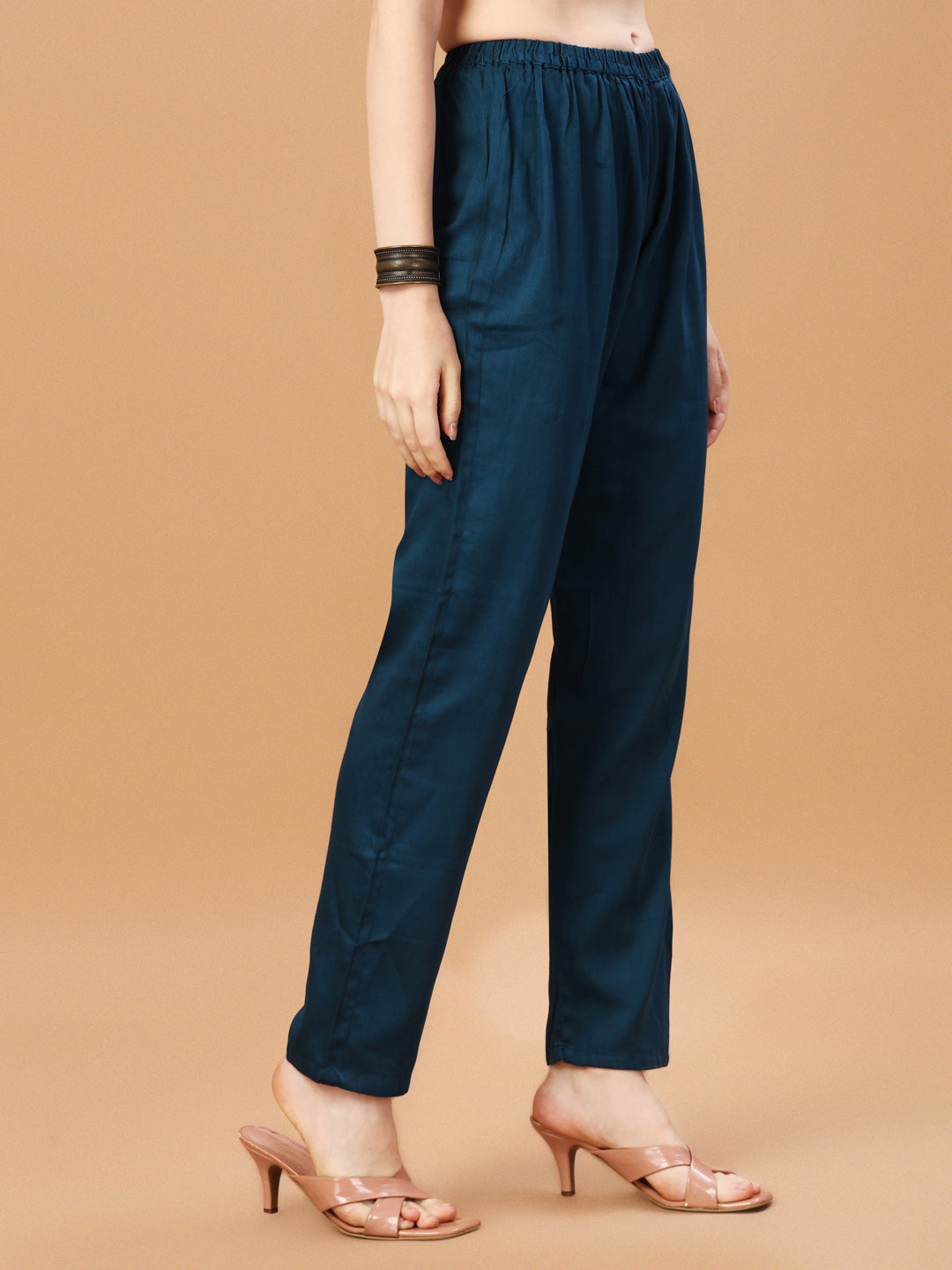 Hand Embroidered Navyblue Kurta With Pant & Dupatta, Multicolor - Hiral Fashion
