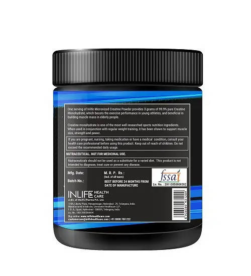 Inlife Micronized Creatine Monohydrate Powder 