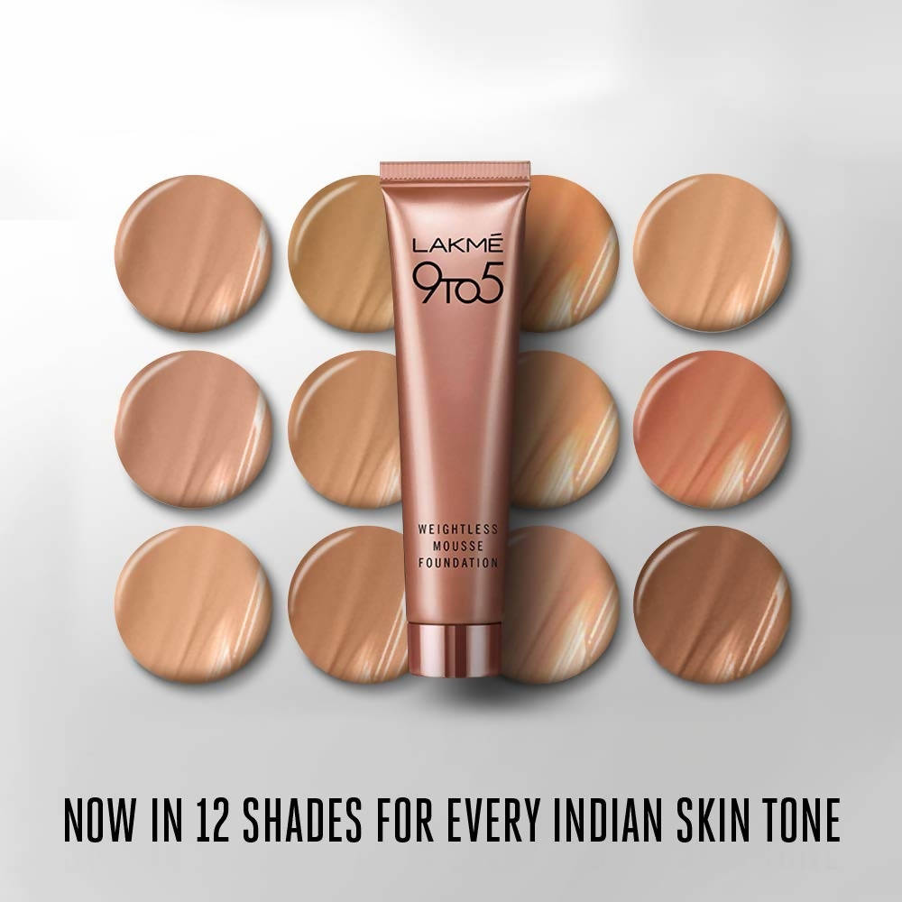 Lakme 9To5 Weightless Mousse Foundation - Toffee