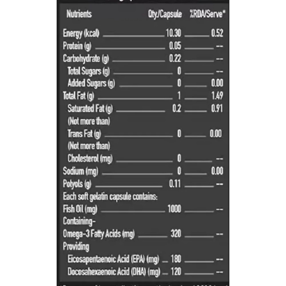 MuscleBlaze Fish Oil 1000 Mg Capsules 