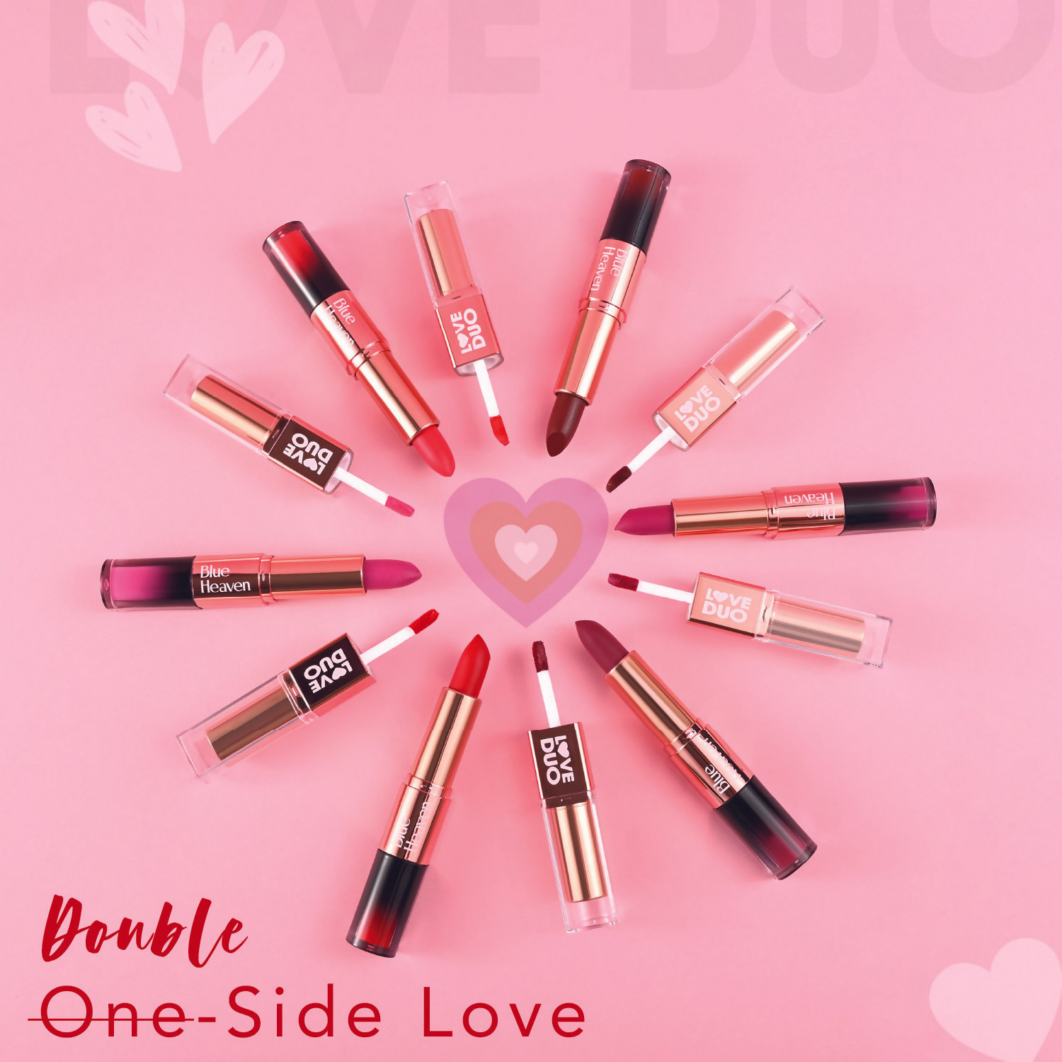 Blue Heaven Love Duo 2 In 1 Dual Sided Lipstick - 03 