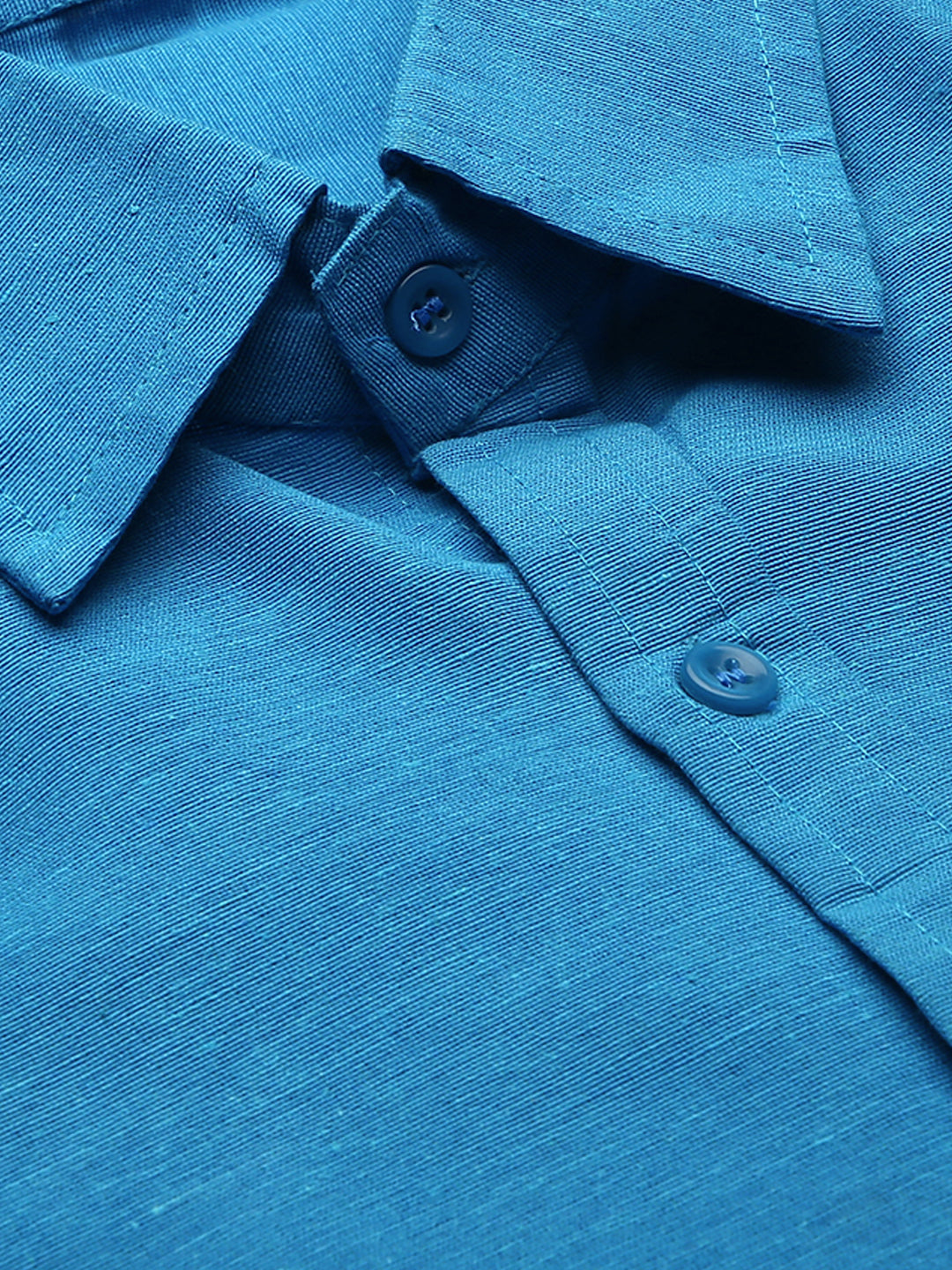 RIAG Blue Men's Full Sleeves Solid Shirt