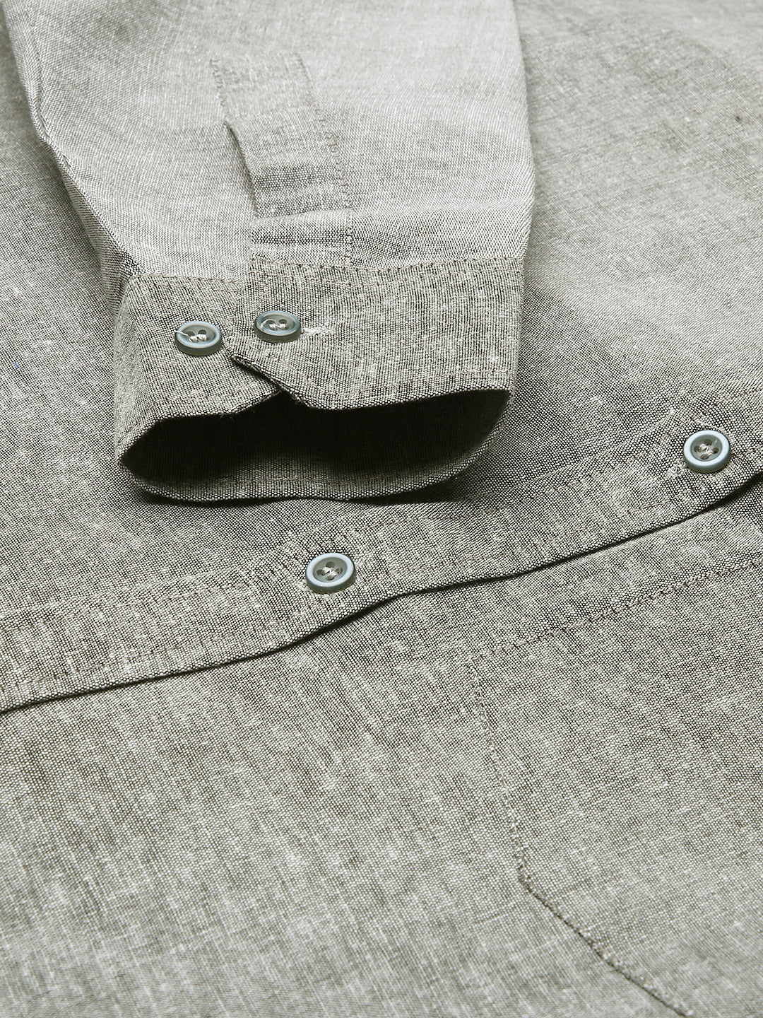 RIAG Grey Men's Full Sleeves Solid Shirt