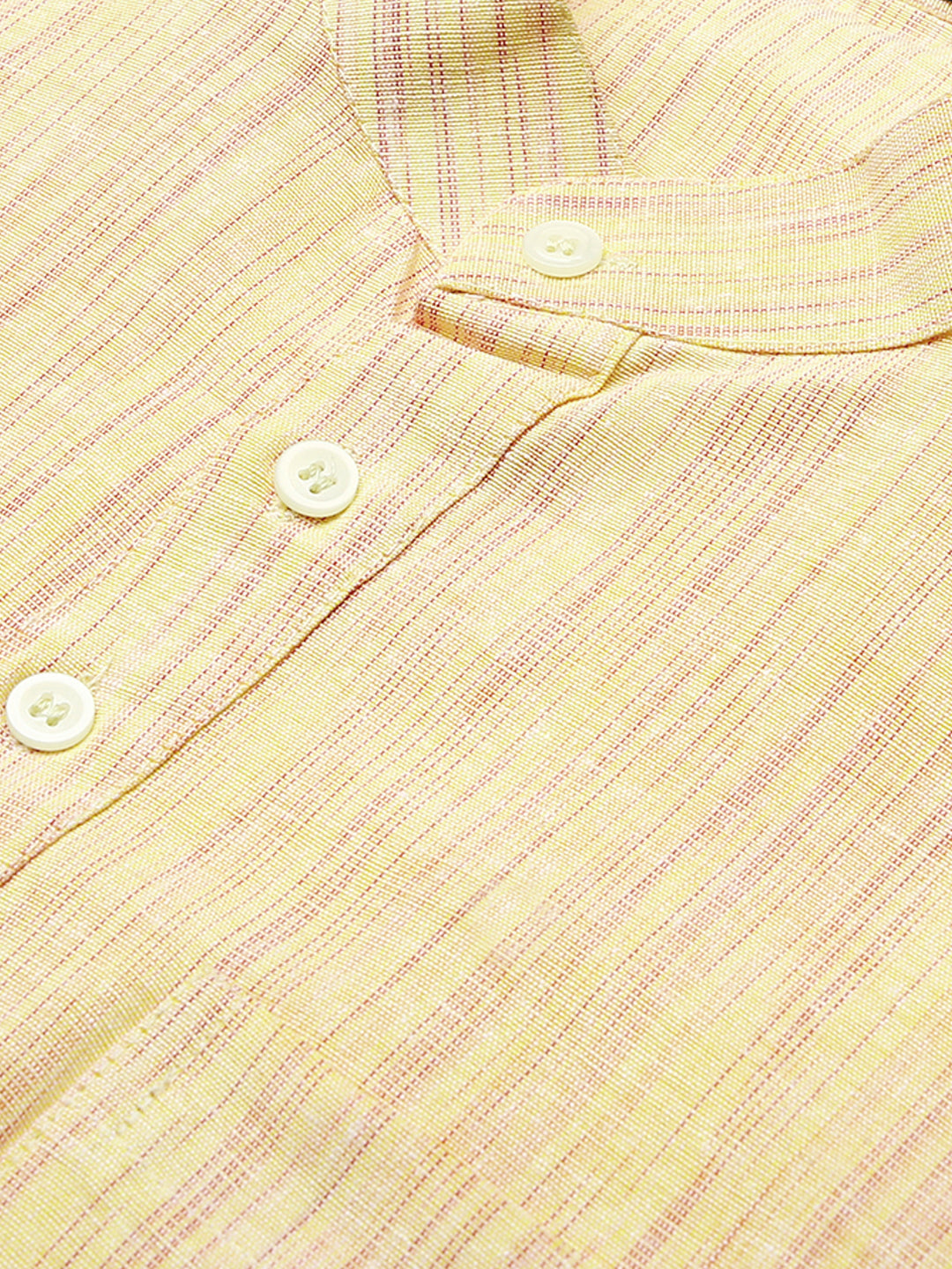 RIAG Men's Beige Cotton Long Ethnic Kurta