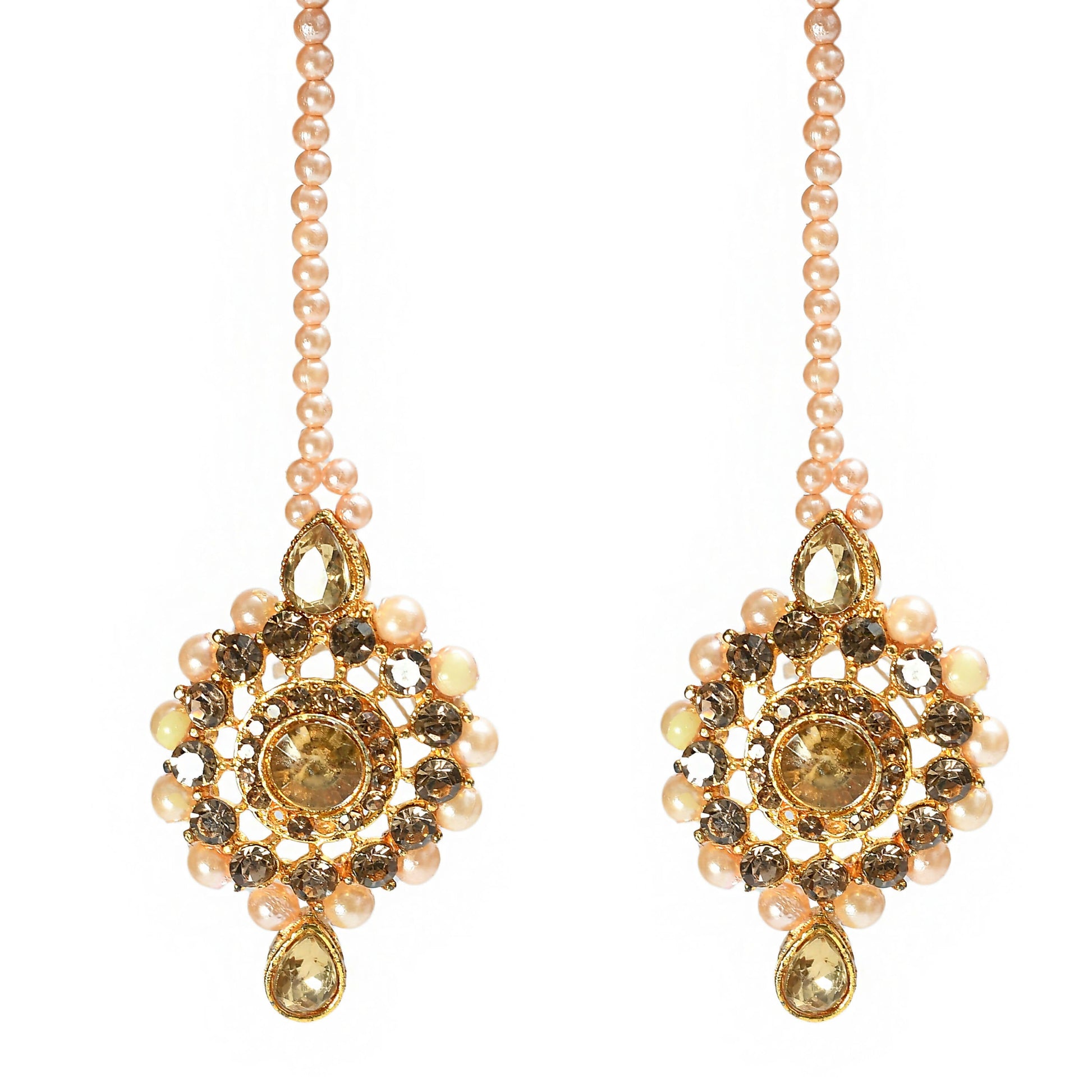 Mominos Fashion Johar Kamal Gold-Plated Brass Finish Kundan/Stone Choker For Women (Golden) - Grab2buy