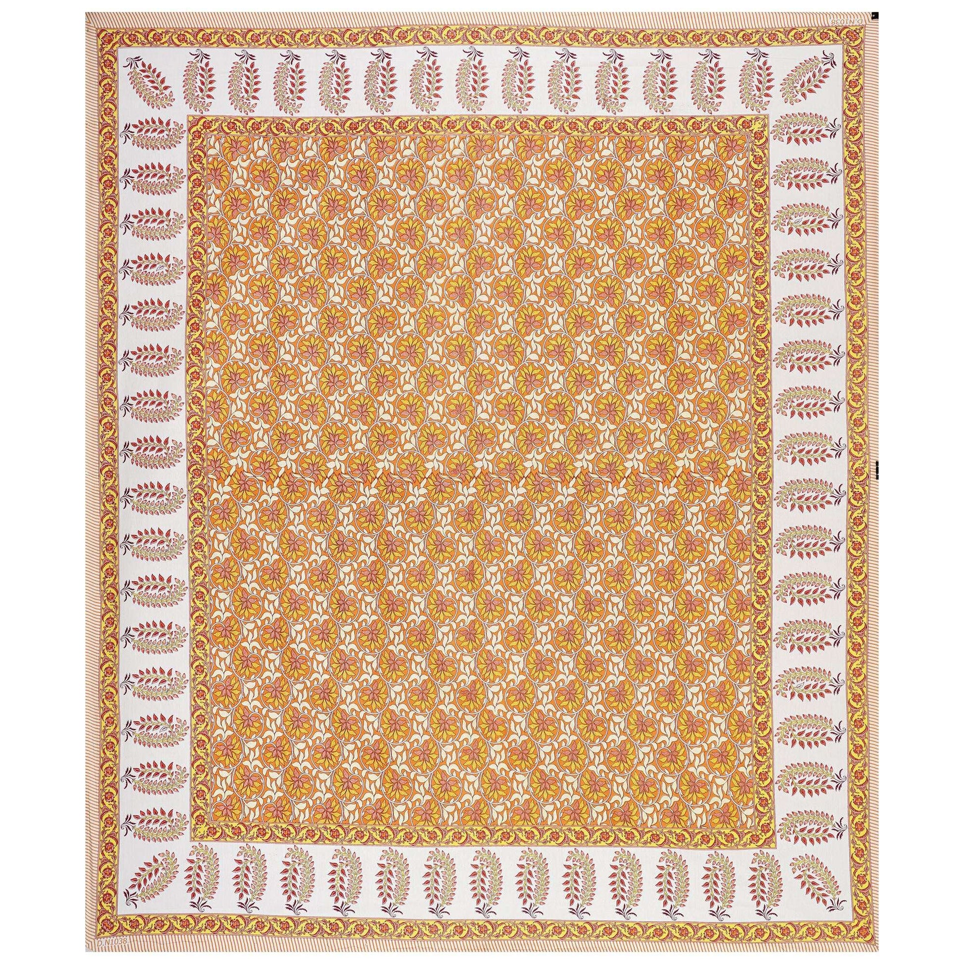 Rudra Bazaar Multi 210 TC Cotton Double King Bedsheet With 2 Pillow Covers