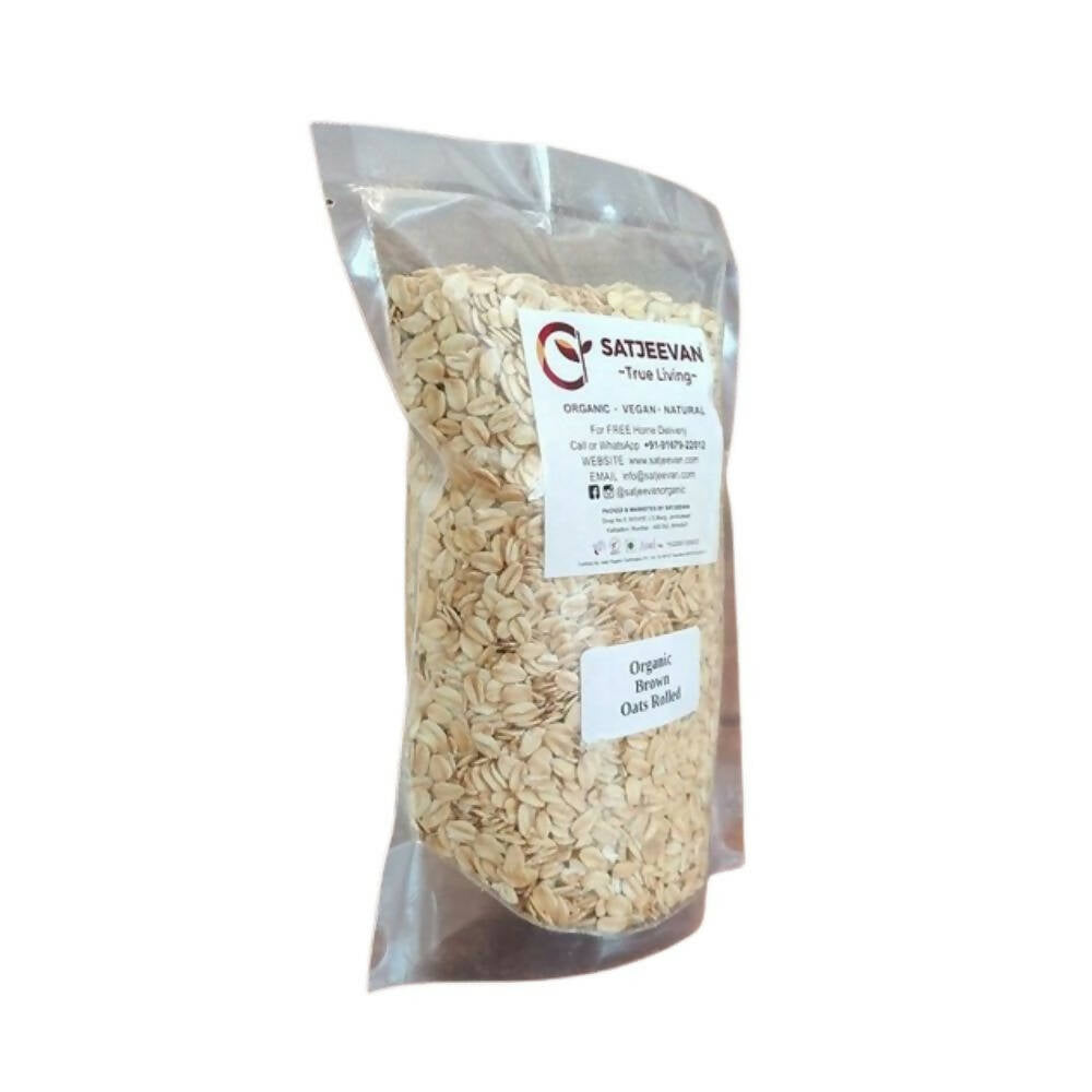 Satjeevan Organic Brown Oats Rolled - Grab2buy